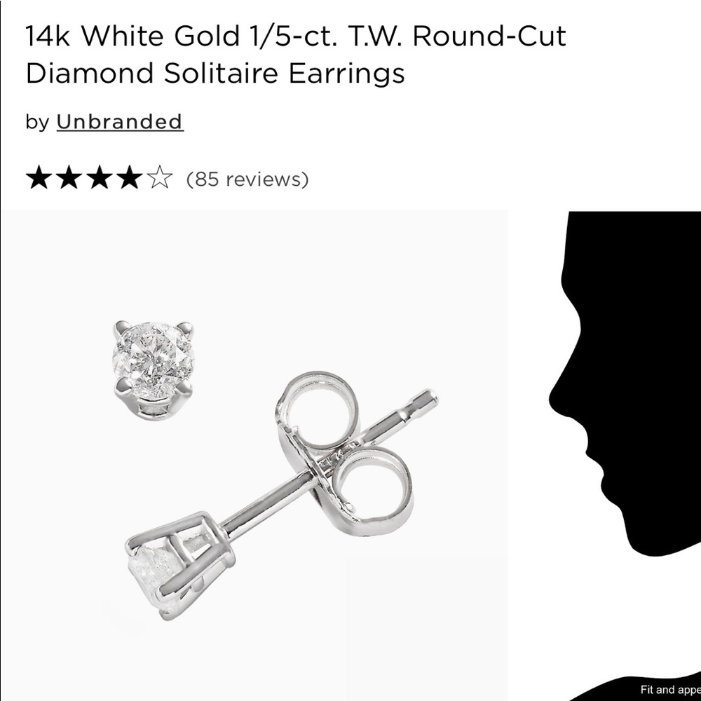 Diamond stud earrings